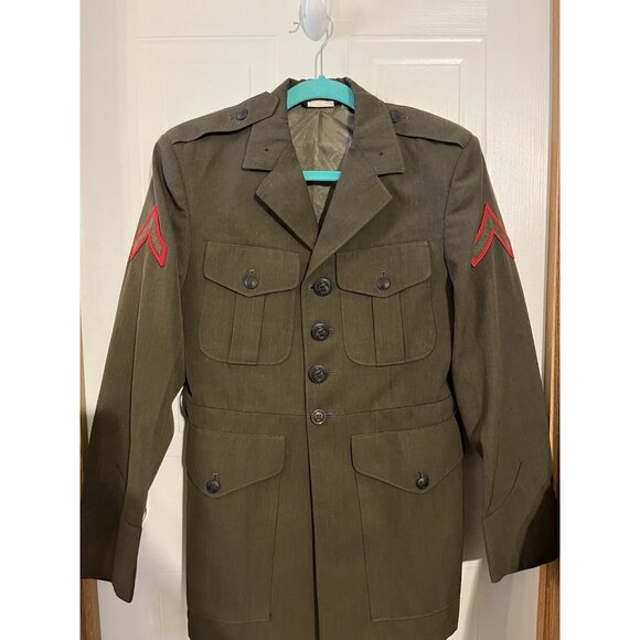 Men’s Military Jacket 37S Crown Clothing DSCP USA Made with Patches SEE ALL - Picture 3 of 16